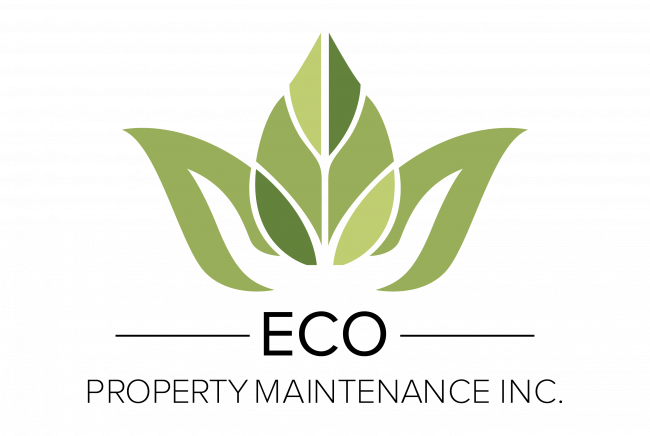 Stylized green lotus flower logo on black background