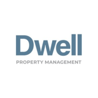 Dwell Property Management logo in blue text