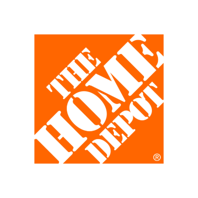 The Home Depot logo in orange and white