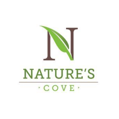 Nature's Cove logo with green leaf N