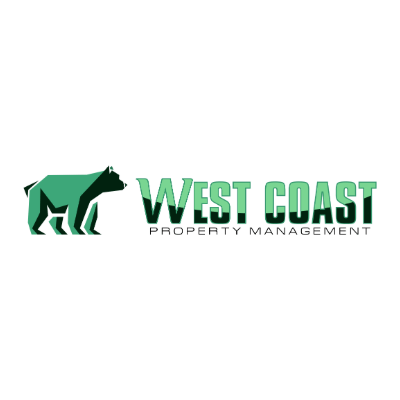 West Coast Property Management logo with green bear